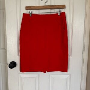 J. Crew Vibrant Red Pencil Skirt
